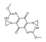 (2,5-Bis(1-aziridinyl)-3,6-dioxo-1,4-cyclohexadiene-1,4-diyl)biscarbam ic acid, dimethyl ester Structure