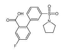 5-fluoro-2-(3-pyrrolidin-1-ylsulfonylphenyl)benzoic acid Structure