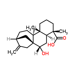 (4BETA,7BETA)-7-羟基贝壳杉-16-烯-18-酸结构式