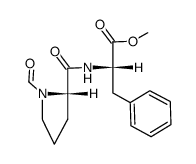 (S)-methyl 2-((S)-1-formylpyrrolidine-2-carbonylamino)-3-phenylpropanoate结构式