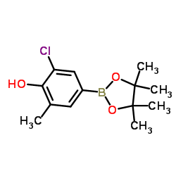 2-Chloro-6-methyl-4-(4,4,5,5-tetramethyl-1,3,2-dioxaborolan-2-yl)phenol picture