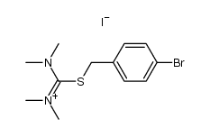 2-(4-bromobenzyl)-1,1,3,3-tetramethylisothiouronium iodide结构式