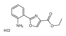 Ethyl 2-(2-aminophenyl)-1,3-oxazole-4-carboxylate hydrochloride ( 1:1)结构式
