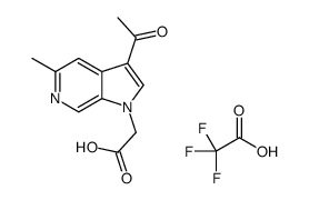 2-(3-acetyl-5-methylpyrrolo[2,3-c]pyridin-1-yl)acetic acid,2,2,2-trifluoroacetic acid Structure