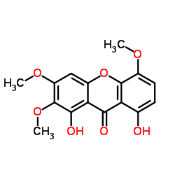 1,8-Dihydroxy-2,3,5-trimethoxy-9H-xanthen-9-one Structure