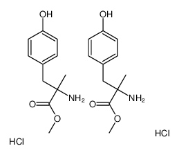 methyl 2-amino-3-(4-hydroxyphenyl)-2-methylpropanoate,dihydrochloride结构式
