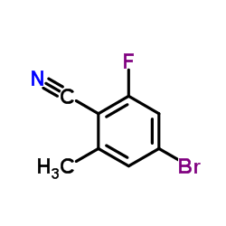 4-Bromo-2-fluoro-6-methylbenzonitrile Structure