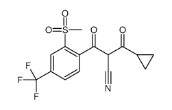 3-Cyclopropyl-2-[2-(methylsulfonyl)-4-(trifluoromethyl)benzoyl]-3 -oxopropanenitrile Structure