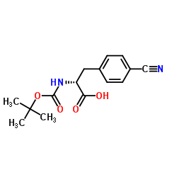 Boc-D-4-氰基苯丙氨酸结构式