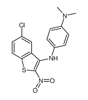 1-N-(5-chloro-2-nitro-1-benzothiophen-3-yl)-4-N,4-N-dimethylbenzene-1,4-diamine结构式