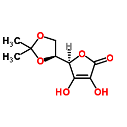 5,6-0,0-isopropylidene-L-ascorbic acid structure