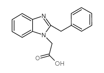 (2-苄基-1H-苯并咪唑-1-基)乙酸结构式