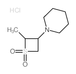 2-methyl-3-(1-piperidyl)thietane 1,1-dioxide结构式