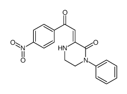 (3Z)-3-[2-(4-nitrophenyl)-2-oxo-ethylidene]-1-phenyl-piperazin-2-one结构式