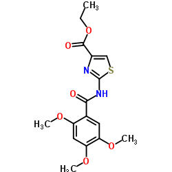 2-[(2,4,5-三甲氧基苯甲酰基)氨基]-4-噻唑羧酸乙酯结构式