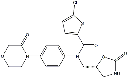 (R)-5-chloro-N-(4-(3-oxomorpholino)phenyl)-N- ((2-oxooxazolidin-5-yl)methyl)thiophene-2-carboxamide Structure