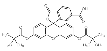 6-carboxyfluorescein dipivalate structure