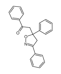 1-Phenyl-2-(3,5-diphenyl-2-isoxazoline-5-yl)ethanone Structure