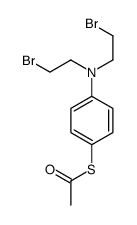 S-[4-[bis(2-bromoethyl)amino]phenyl] ethanethioate Structure
