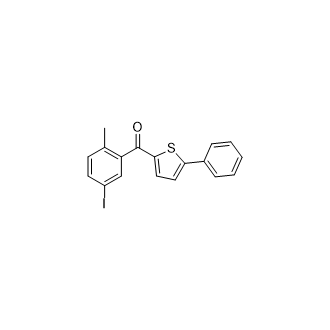 (5-碘-2-甲基苯基)(5-苯基噻吩-2-基)甲酮结构式