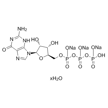 5'-GTP trisodium salt hydrate (Guanosine 5'-triphosphate trisodium salt hydrate) Structure