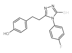 4-[2-[4-(4-氟苯基)-5-疏基-4h-1,2,4-噻唑]乙基]苯酚结构式