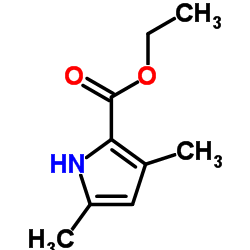 3,5-二甲基吡咯-2-羧酸乙酯结构式