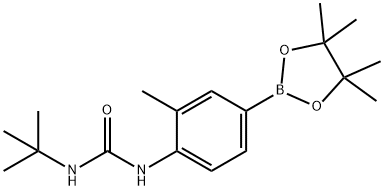 3-tert-butyl-1-[2-methyl-4-(4,4,5,5-tetramethyl-1,3,2-dioxaborolan-2-yl)phenyl]urea Structure
