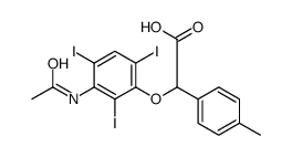 2-[3-(Acetylamino)-2,4,6-triiodophenoxy]-2-(p-tolyl)acetic acid结构式