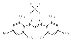 1,3-bis(2,4,6-trimethylphenyl)-4,5-dihydroimidazolium tetrafluoroborate Structure