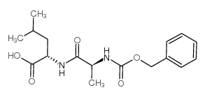 N-(苄氧羰基)-L-丙氨酰-L-亮氨酸结构式