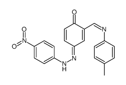 2-[(4-methylphenyl)iminomethyl]-4-[(4-nitrophenyl)hydrazinylidene]cyclohexa-2,5-dien-1-one结构式