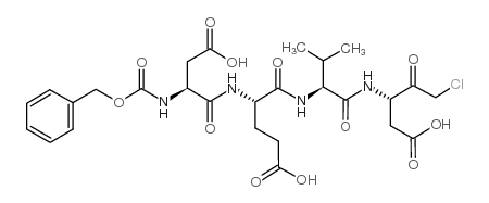 Z- 天冬氨酰-谷氨酰-缬氨酰-天冬氨酸-氯甲基酮结构式