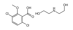 3,6-dichloro-o-anisic acid, compound with 2,2'-iminodiethanol (1:1)结构式