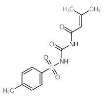 2-Butenamide,3-methyl-N-[[[(4-methylphenyl)sulfonyl]amino]carbonyl]- Structure