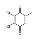 2,3-Dichloro-5-methyl-1,4-benzoquinone结构式