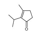 2-isopropyl-3-methylcyclopent-2-en-1-one结构式