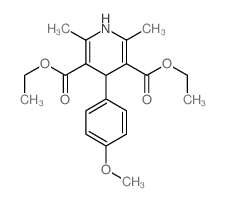3,5-Pyridinedicarboxylic acid, 1,4-dihydro-4-(4-methoxyphenyl)-2,6-dimethyl-, diethyl ester (9CI) Structure