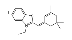 3-ethyl-2-[(E)-(3,5,5-trimethylcyclohex-2-en-1-ylidene)methyl]-1,3-benzothiazol-3-ium,iodide结构式