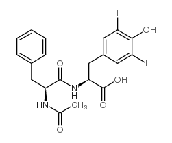 N-乙酰基-L-苯丙氨酰基-3,5-二碘-L-酪氨酸结构式