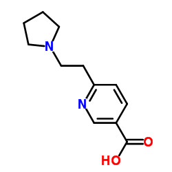 6-(2-(吡咯烷-1-基)乙基)烟酸结构式