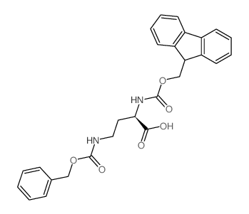 N-芴甲氧羰基-N'-苄氧羰基-D-2,4-二氨基丁酸结构式