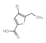4-溴-5-乙基噻吩-2-羧酸结构式