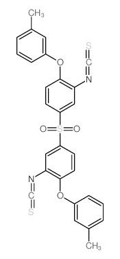 2-isothiocyanato-4-[3-isothiocyanato-4-(3-methylphenoxy)phenyl]sulfonyl-1-(3-methylphenoxy)benzene结构式