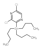 2,6-Dichloro-3-(tributylstannyl)pyrazine Structure