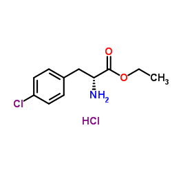 (R)-Ethyl 2-amino-3-(4-chlorophenyl)propanoate hydrochloride结构式