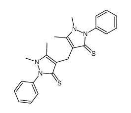 bis-(2,3-dimethyl-1-phenylpyrazol-5-thion-4-yl)-methan Structure