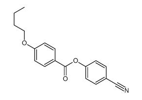 p-Butoxybenzoic acid p-cyanophenyl ester structure
