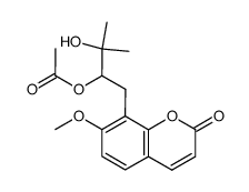 2'-acetoxy-3'-hydroxyosthole结构式