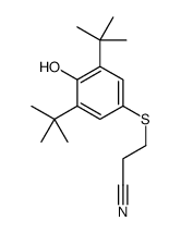 3-(3,5-ditert-butyl-4-hydroxyphenyl)sulfanylpropanenitrile结构式